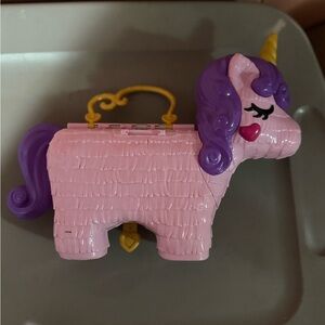 Adorable Pink Unicorn Toy with Purple Mane